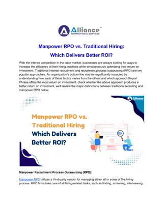 Manpower RPO vs. Traditional Hiring Which Delivers Better ROI