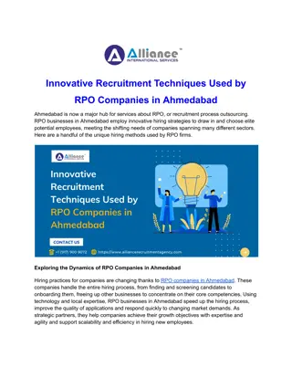 Innovative Recruitment Techniques Used by RPO Companies in Ahmedabad