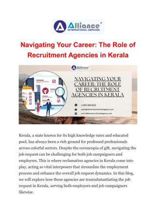 Navigating Your Career: The Role of Recruitment Agencies in Kerala