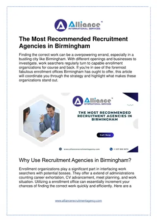 The Most Recommended Recruitment Agencies in Birmingham
