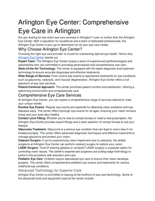 Arlington Eye Center_ Comprehensive Eye Care in Arlington