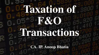 Taxation of F&O Transactions under Indian Income Tax Law