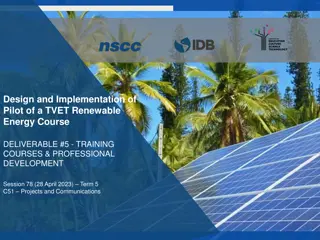 Implementation of TVET Renewable Energy Course for Professional Development