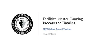 Facilities Master Planning Process and Timeline at SBVC College