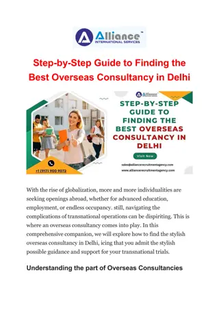 Step-by-Step Guide to Finding the Best Overseas Consultancy in Delhi