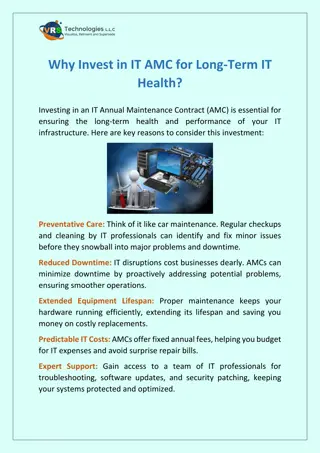 Why Invest in IT AMC for Long-Term IT Health?