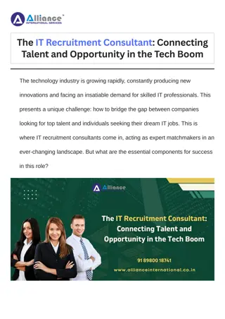 The IT Recruitment Consultant - Connecting Talent and Opportunity in the Tech Boom