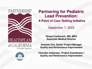 Pediatric Lead Prevention Initiative: Best Practices and Screening Performance