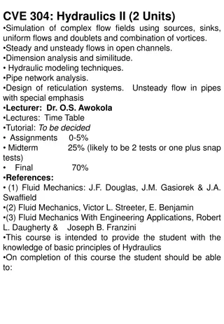 Hydraulics II: Simulation and Analysis in Open Channels