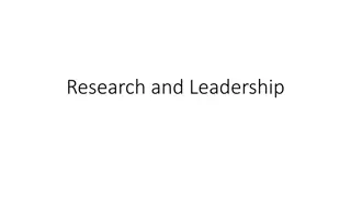 Research and Leadership Contributions in Academia
