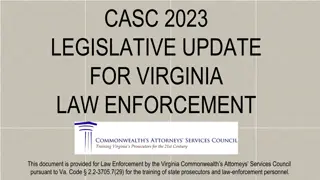 2023 Virginia Legislative Update for Law Enforcement