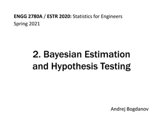 Bayesian Estimation and Hypothesis Testing in Statistics for Engineers