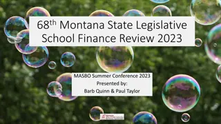 Montana State Legislative School Finance Review 2023