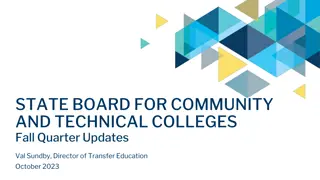 Updates and Priorities for Community and Technical Colleges Fall Quarter 2023