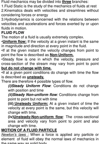 Overview of Fluid Mechanics: Branches, Flow Types, and Equations