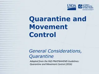 Guidelines for Quarantine and Movement Control in Emergency Situations