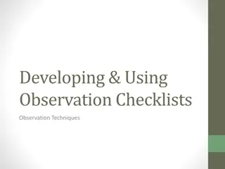 Using Observation Checklists for Effective Research