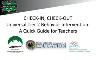 Comprehensive Guide to Check-In, Check-Out Universal Tier 2 Behavior Intervention for Teachers