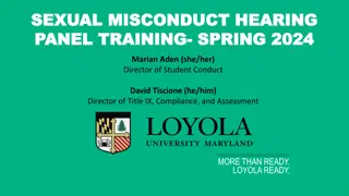 Loyola University Maryland Sexual Misconduct Policy Updates and Training Overview