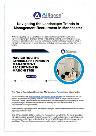 Navigating the Landscape Trends in Management Recruitment in Manchester