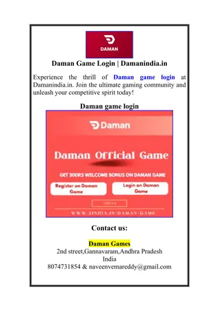 \Daman Game Login | Damanindia.in