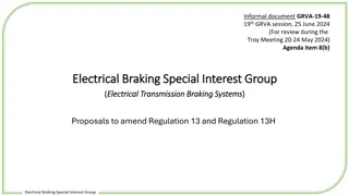 Proposal to Amend Regulations for Electrical Transmission Braking Systems