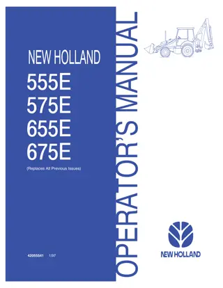 New Holland 555E 575E 655E 675E Backhoe Loader Operator’s Manual Instant Download (Publication No.42055541)