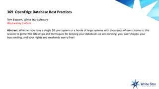 Best Practices for OpenEdge Database Management