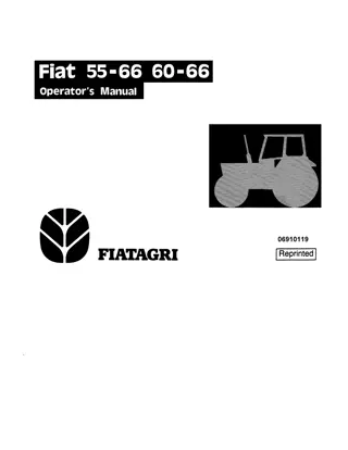 New Holland Fiat 55-66 60-66 Tractors Operator’s Manual Instant Download (Publication No.06910119)