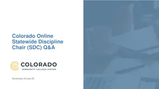 Colorado Online Statewide Discipline Transition Plan