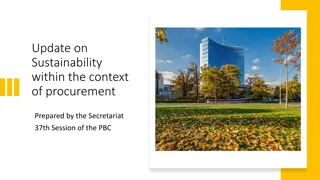 Update on Sustainable Procurement in UN and WIPO Context