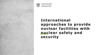 International Approaches to Enhance Nuclear Safety and Security