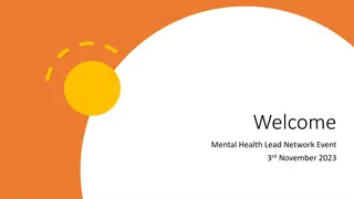 Mental Health Support Network Event on 3rd November 2023