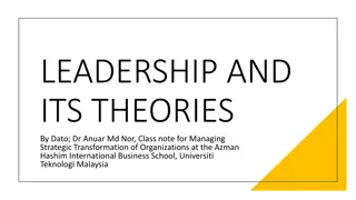 Evolution of Leadership Theories: A Historical Overview