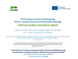 Quality Assurance Committee Meeting Report on Challenges in Electromobility Promotion