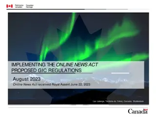 Online News Act Regulations Overview