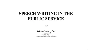 Effective Speech Writing in Public Service