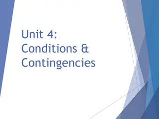 Conditions and Contingencies in Agreements