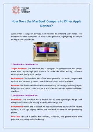 How Does the MacBook Compare to Other Apple Devices?