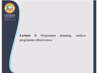 Effective Programme Planning for Educational Growth
