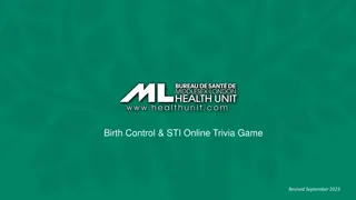 Birth Control & STI Online Trivia Game - September 2023
