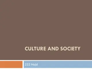 Culture and Society