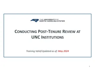 UNC Post-Tenure Review Training Overview