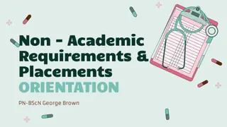 Non-Academic Requirements (NARs) for Clinical Placements at George Brown