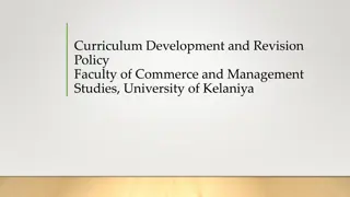 Curriculum Development and Revision Policy at University of Kelaniya