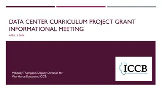 Developing Data Center Workforce Education in Chicagoland: Grant Informational Meeting