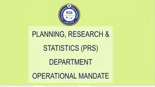 OEQA's Planning, Research & Statistics Department Mandate