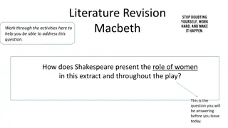 Exploring Women's Roles in Shakespeare's Macbeth