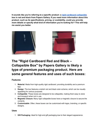 Rigid Cardboard Red And Black – Collapsible Box