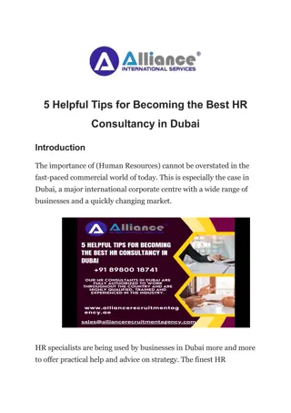 5 Helpful Tips for Becoming the Best HR Consultancy in Dubai